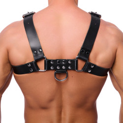 The Red Harness Harnais en cuir Buckle Noir
